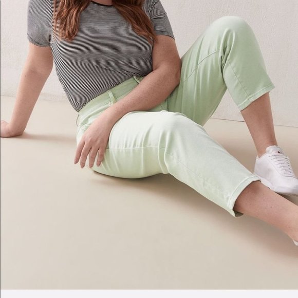 Addition Elle Women Mint Green Pastel Slim Leg Denim Plus Size 16 - Picture 4 of 8